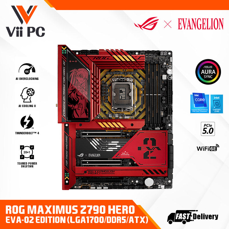 ASUS ROG X EVANGELION BUNDLE SET PACKAGE INCLUE CASE / MOTHERBOARD / RTX 4090 / AIO /PSU AND GPU HOLDER