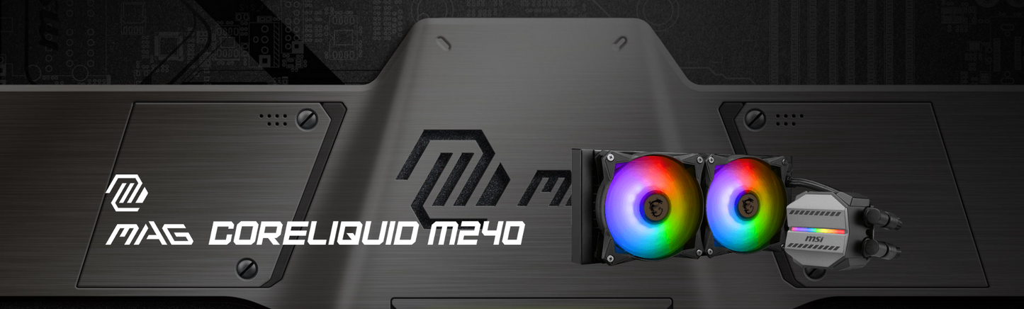 MSI MAG CORELIQUID M240 240mm Radiator/ARGB Fan/ARGB Block/3 Yrs Wty