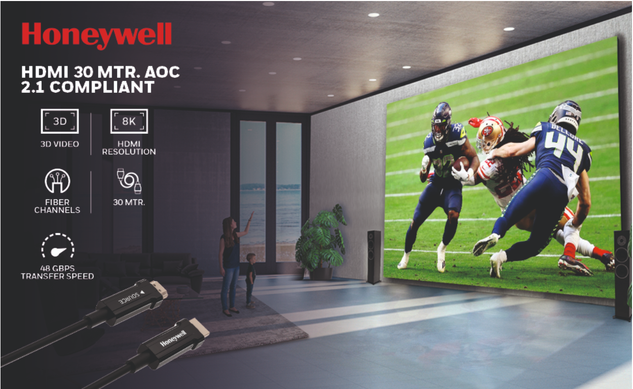 Honeywell HDMI 30/50 Mtr. AOC - 2.1 Compliant Ultimate Series/3 Years Warranty