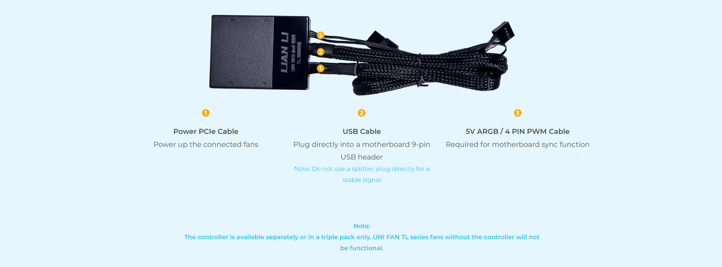 LIAN LI UNI HUB – TL Series L-Connect 3 Controller BLACK/WHITE