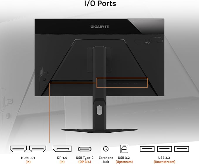 GIGABYTE M27U 27" SS IPS Gaming Monitor - UHD (3840x2160), 160Hz, 1ms MPRT, AMD FreeSync Premium Pro, Type C KVM - HDMI, DP, Type C, Height Adjustable