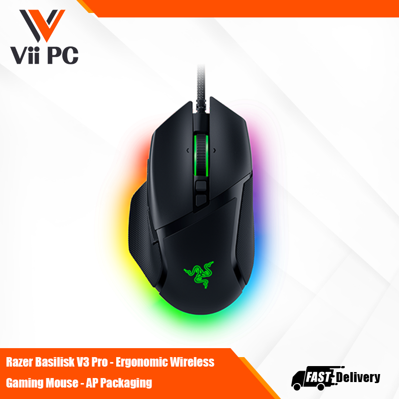 Razer Basilisk V3 Pro - Ergonomic Wireless Gaming Mouse - AP Packaging