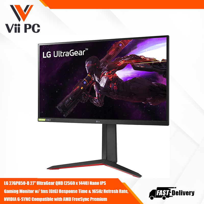 LG 27GP850-B 27” UltraGear QHD (2560 x 1440) Nano IPS Gaming Monitor w –  Vii PC Trade Pte Ltd
