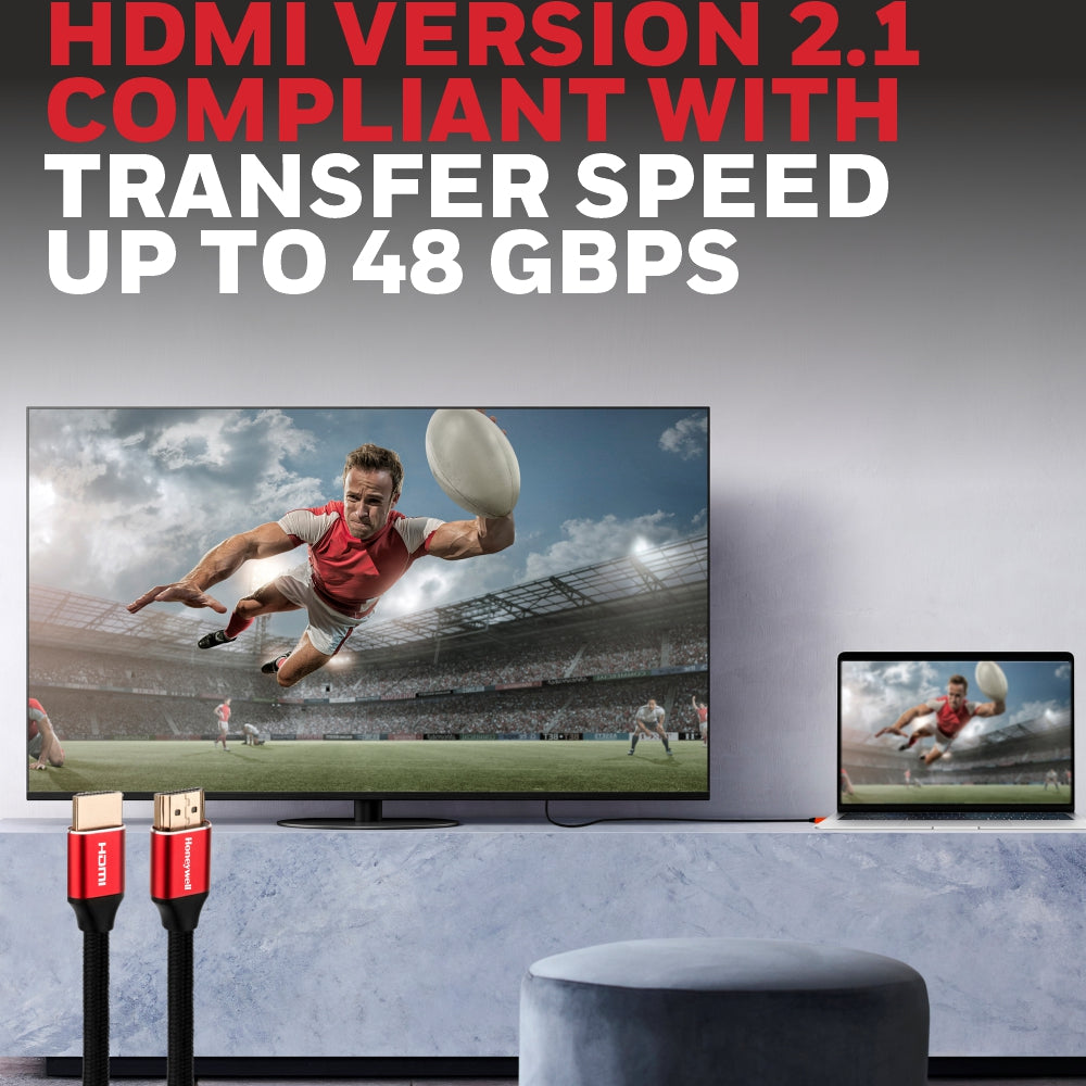 Honeywell HIGH SPEED HDMI 2.1 Cable with Ethernet 2Mtr./3Mtr. Ultimate Series/3 Years Warranty