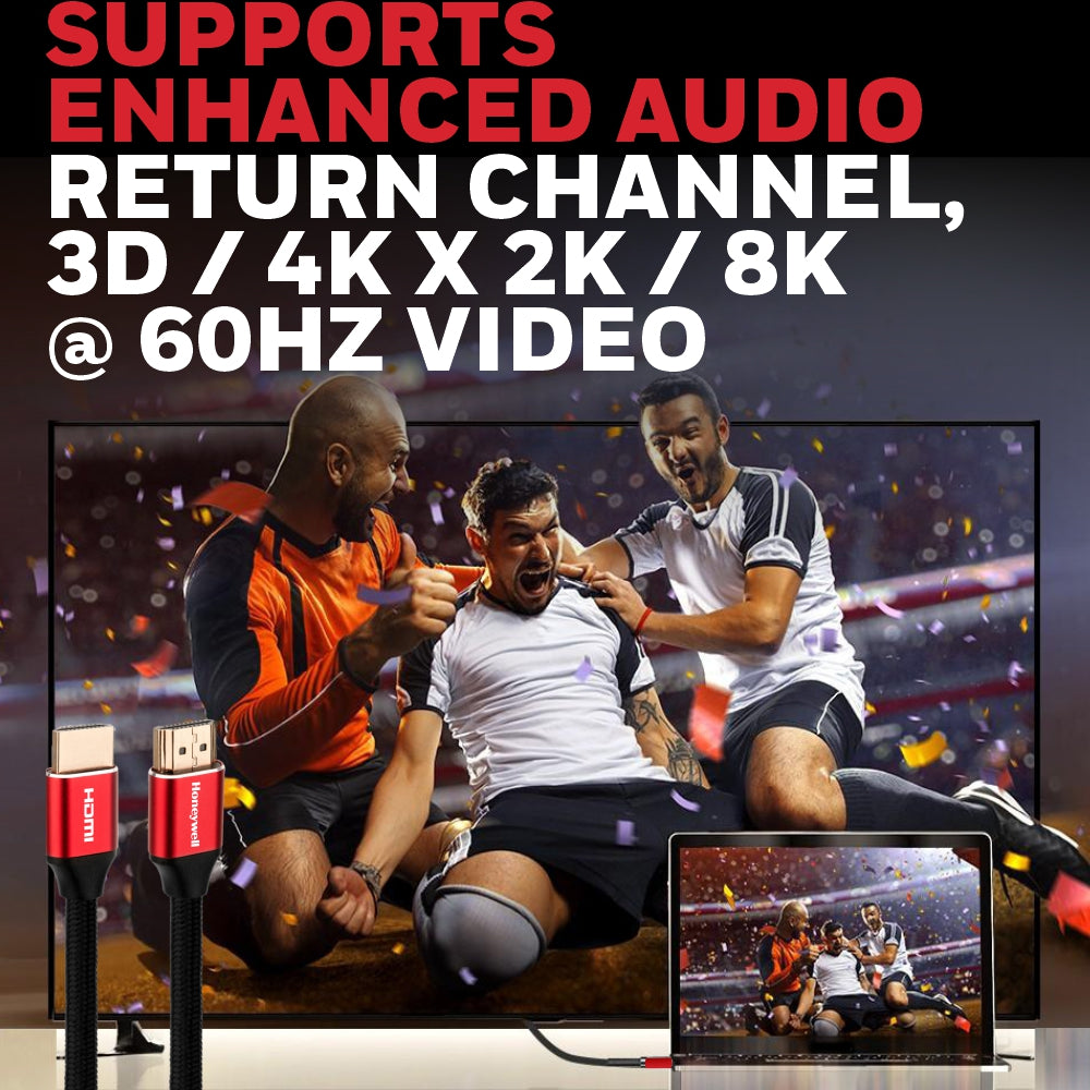 Honeywell HIGH SPEED HDMI 2.1 Cable with Ethernet 2Mtr./3Mtr. Ultimate Series/3 Years Warranty