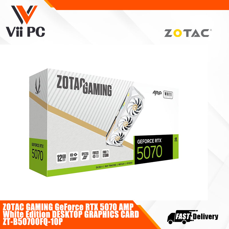 ZOTAC GAMING GeForce RTX 5070 AMP White Edition DESKTOP GRAPHICS CARD ZT-B50700FQ-10P