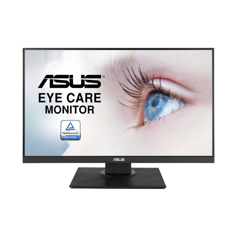 ASUS VA24DQLB Eye Care Monitor - 23.8" FHD, IPS, Frameless, 75Hz, Adaptive-Sync, Low Blue Light, Flicker Free, Ergonomic Design, Wall Mountable