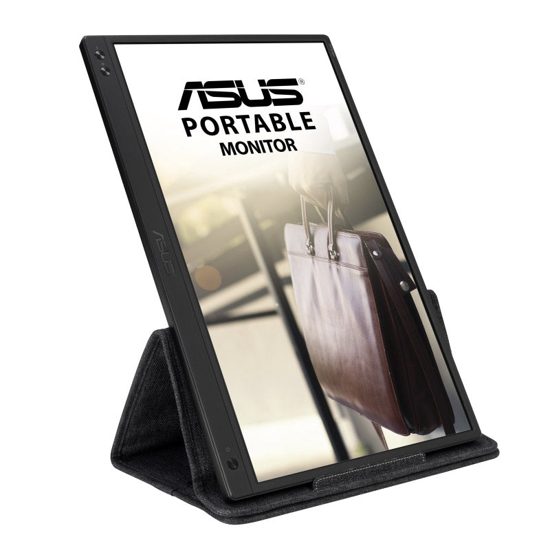 ASUS ZenScreen MB166B Portable USB Monitor- 16" (15.6" viewable) FHD, IPS, USB 3.2, Eye Care monitor, Anti-glare surface, ZenScreen sleeve