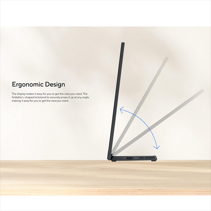 ASUS ZenScreen MB16QHG Portable Monitor - 16" 16:10 WQXGA (2560x1600) IPS, 120Hz refresh rate, DisplayHDR™ 400, 100% DCI-P3, L-shaped kickstand, tripod, USB Type-C®, HDMI®, Flicker Free, Low Blue Light, ZenScreen sleeve