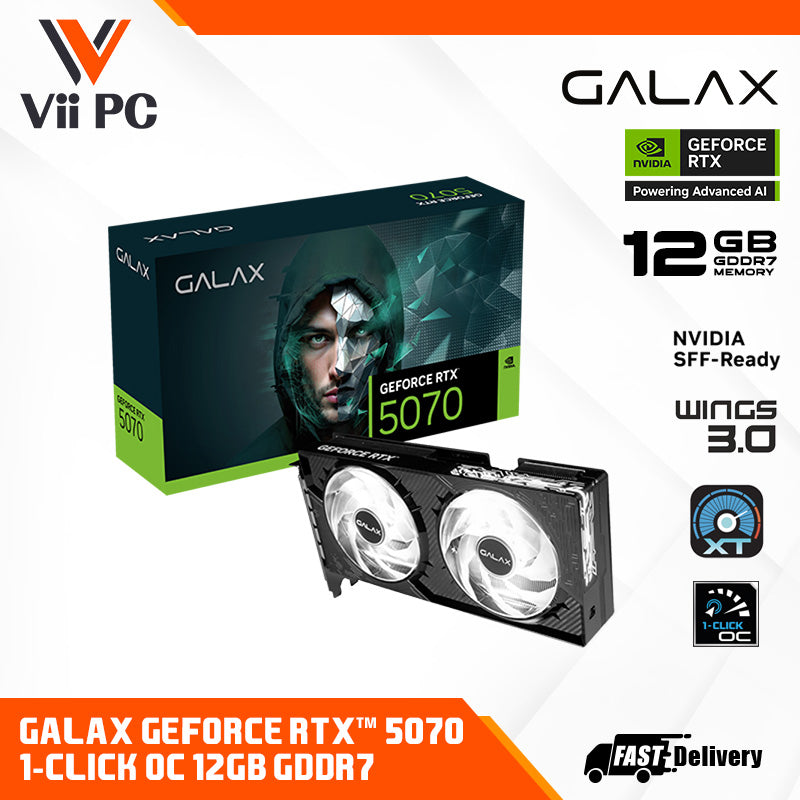 GALAX GeForce RTX™ 5070 1-Click OC Black / White 12GB GDDR7 Graphics Card