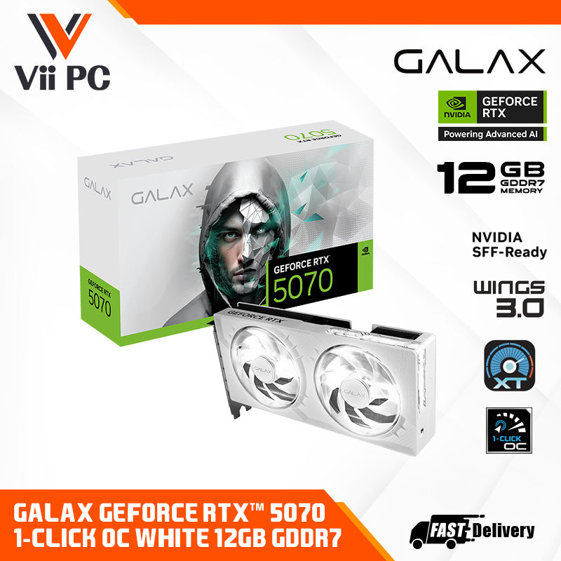 GALAX GeForce RTX™ 5070 1-Click OC Black / White 12GB GDDR7 Graphics Card