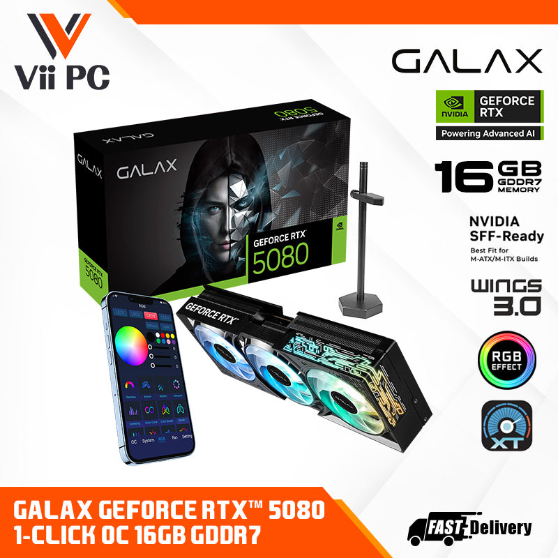 GALAX GeForce RTX™ 5080 1-Click OC 16GB GDDR7 Graphics Card