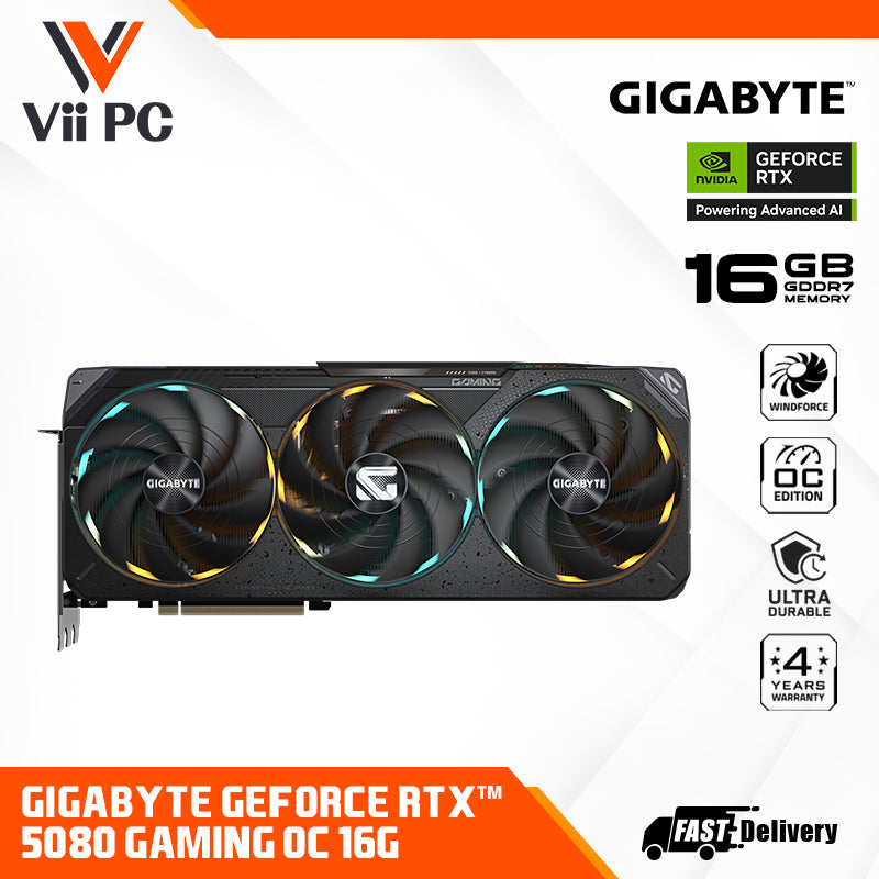 GIGABYTE GeForce RTX™ 5080 GAMING OC 16G GDDR7 Graphics Card