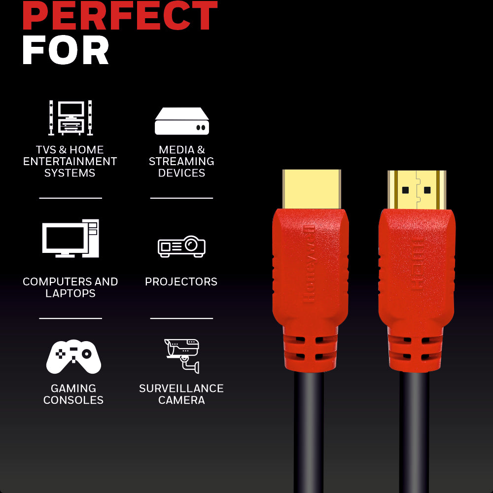 Honeywell HIGH SPEED HDMI 1.4 Cable with Ethernet 2/3/5/15/20Mtr. Value Series/3 Years Warranty