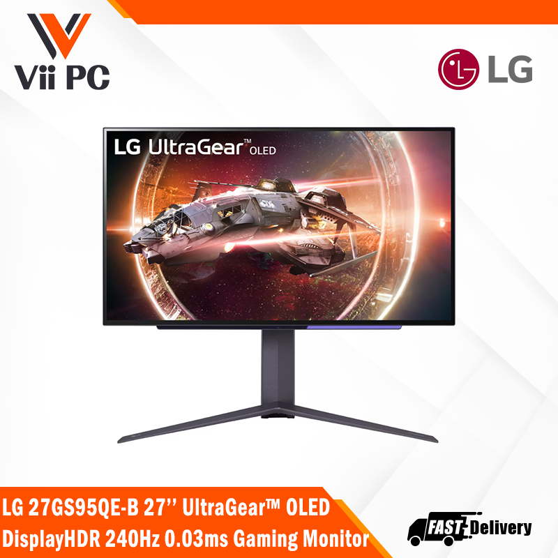 LG 27GS95QE-B 27’’ UltraGear™ OLED Gaming Monitor, DisplayHDR True black 400, 240Hz, 0.03ms (GtG)