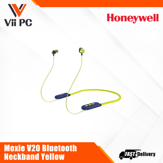 Honeywell Moxie V20 Bluetooth Neckband – Yellow Value Series/1 Year Warranty