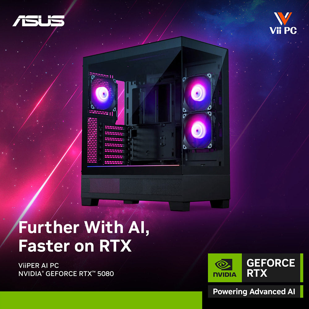 ViiPER AI PC AMD RYZEN 7 9800X3D + GeForce RTX™ 5080 16GB (Powered By ASUS)