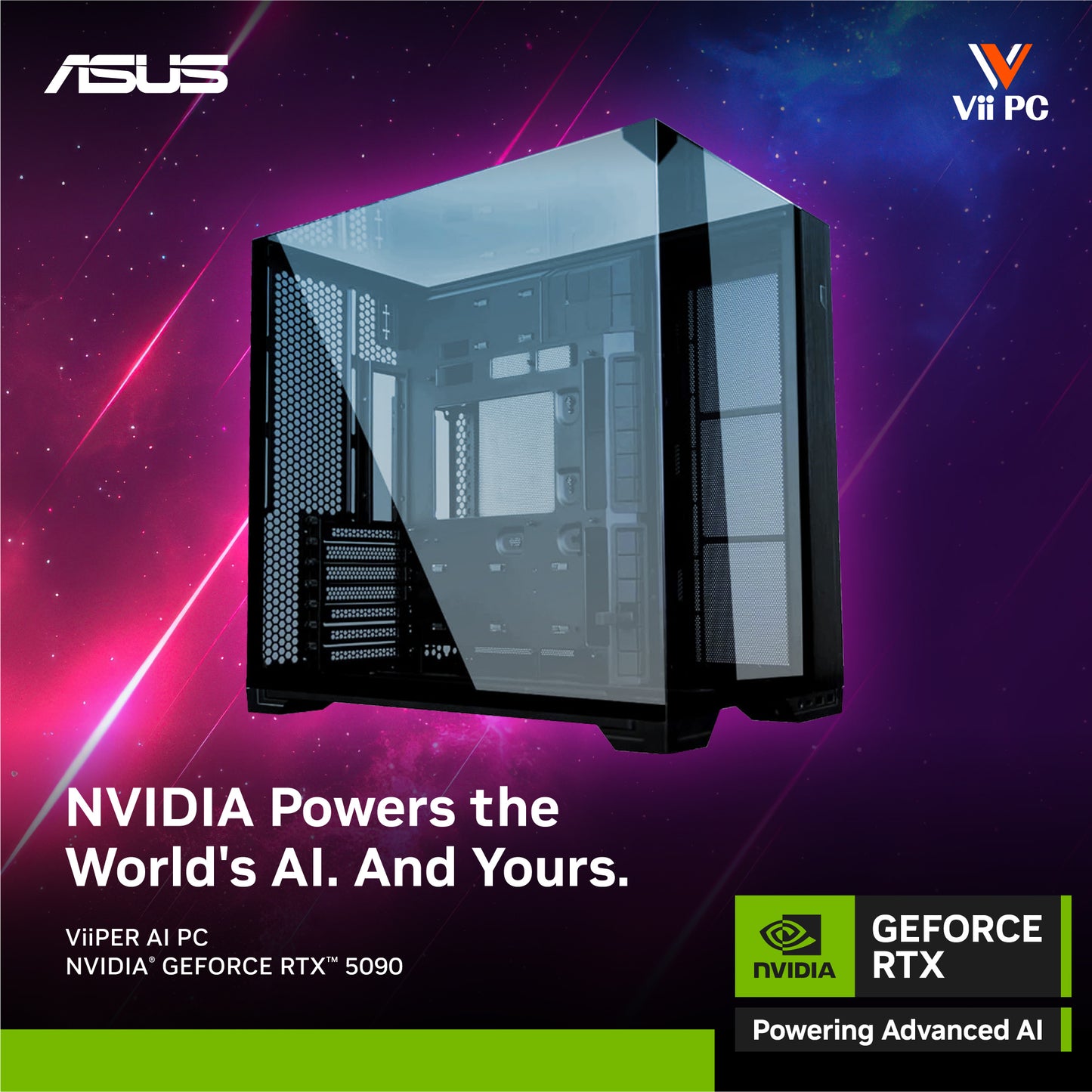 ViiPER AI PC AMD RYZEN 9 9950X3D + GeForce RTX™ 5090 32GB (Powered By ASUS)