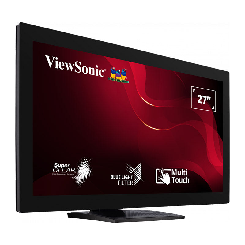 ViewSonic TD2760 27" 1080p 10-Point Multi Touch Screen Monitor with Advanced Ergonomics, RS232, SuperClear® technology, HDMI, DisplayPort and VGA