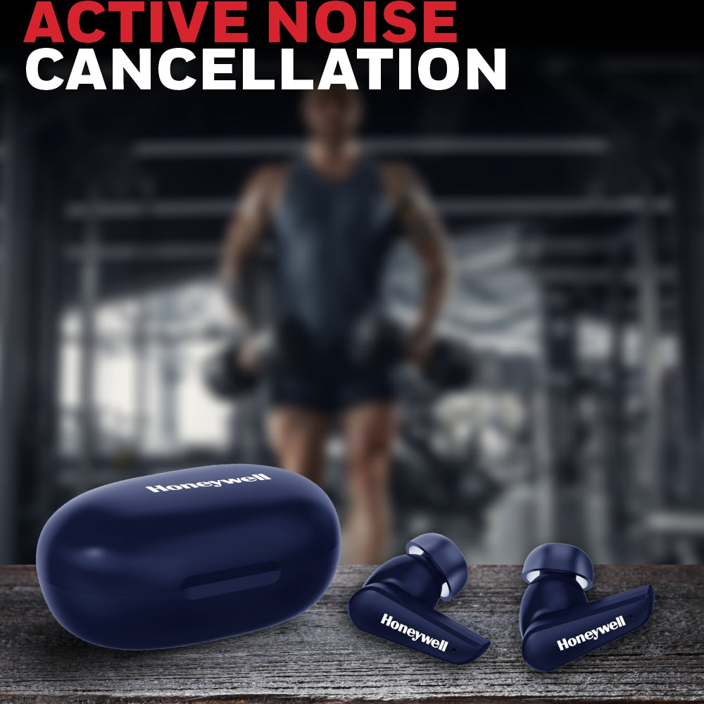 Honeywell Trueno U5000 Truly Wireless ANC Earbuds - White/Black/Blue Ultimate Series/1 Year Warranty