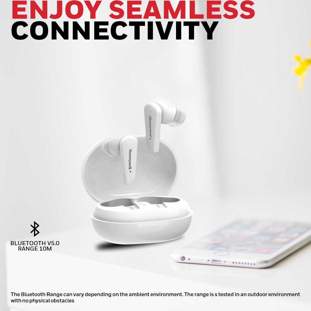 Honeywell Trueno U5000 Truly Wireless ANC Earbuds - White/Black/Blue Ultimate Series/1 Year Warranty