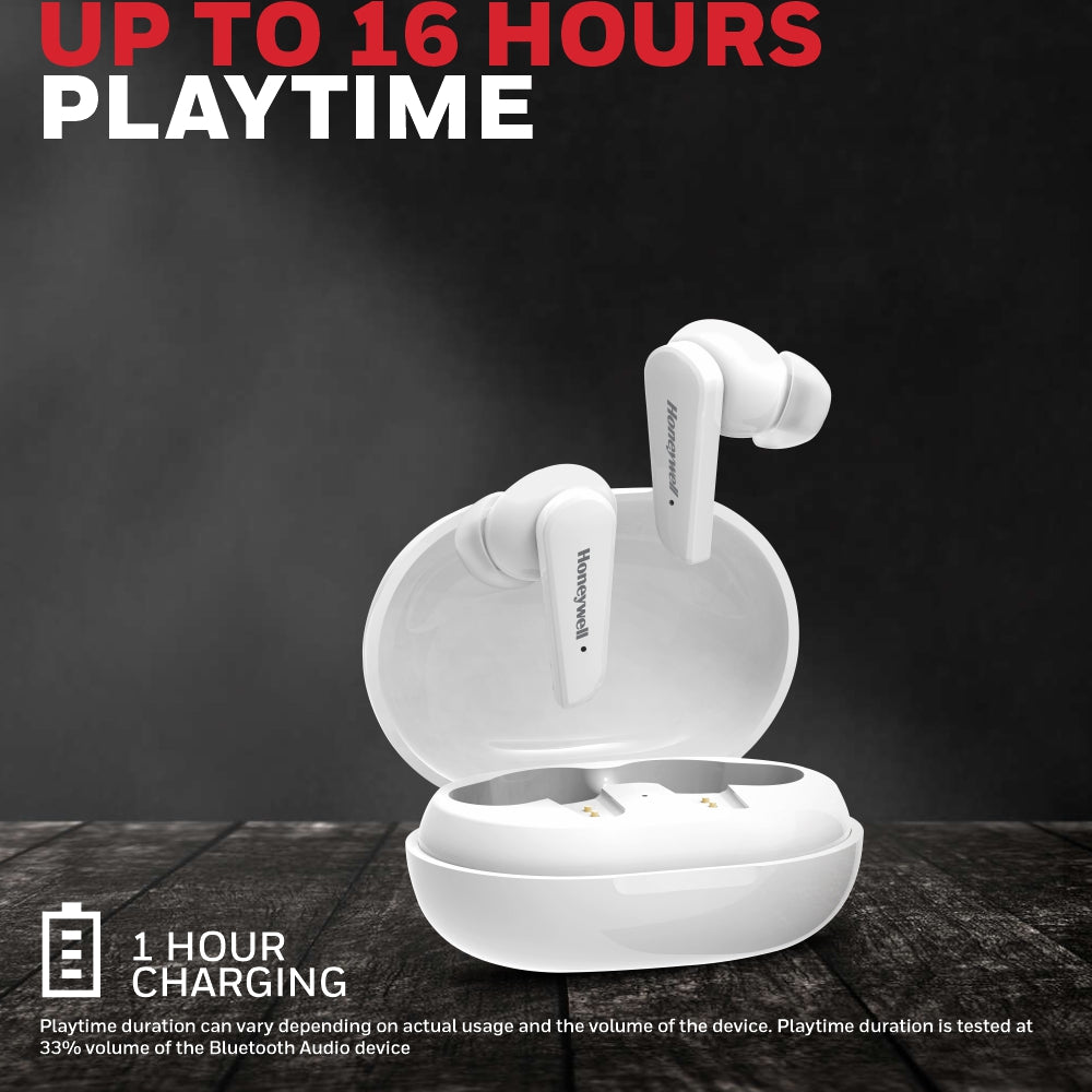 Honeywell Trueno U5000 Truly Wireless ANC Earbuds - White/Black/Blue Ultimate Series/1 Year Warranty