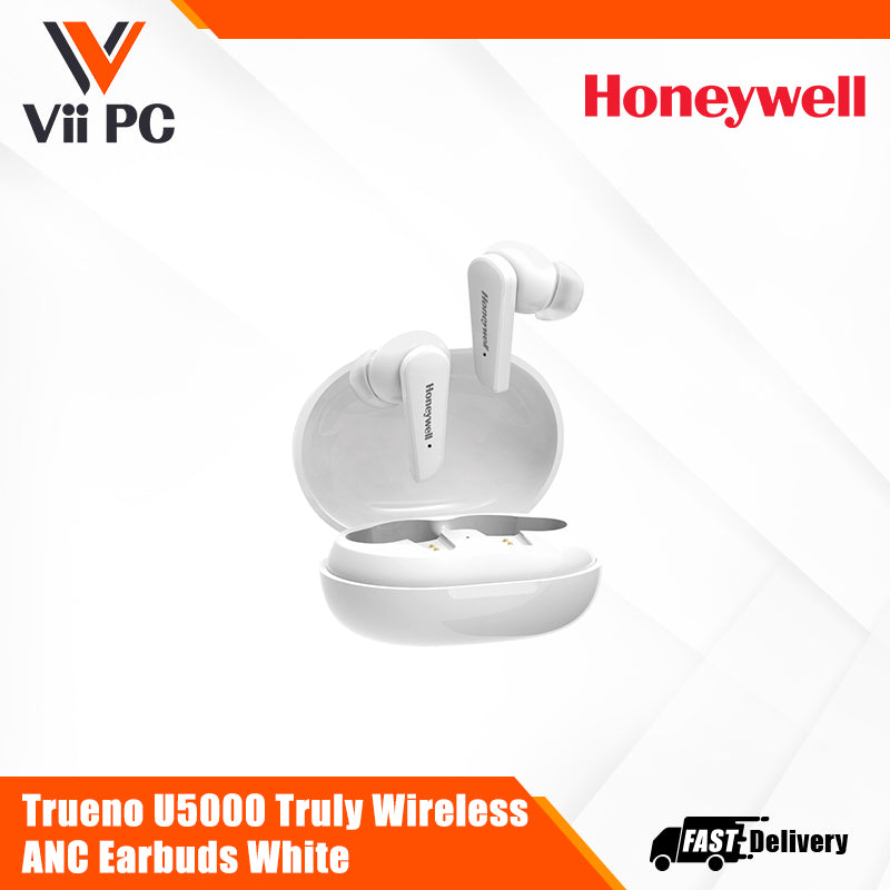 Honeywell Trueno U5000 Truly Wireless ANC Earbuds - White/Black/Blue Ultimate Series/1 Year Warranty
