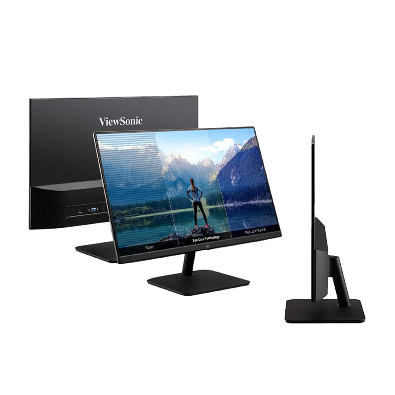 ViewSonic VA2432-H 24" 1080p IPS Monitor with Frameless Design, 100Hz Refresh rate, Flicker-Free & Blue Light Filter, for Home and Office Use