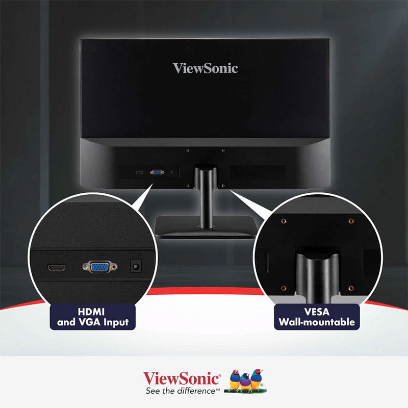 ViewSonic VA2432-H 24" 1080p IPS Monitor with Frameless Design, 100Hz Refresh rate, Flicker-Free & Blue Light Filter, for Home and Office Use