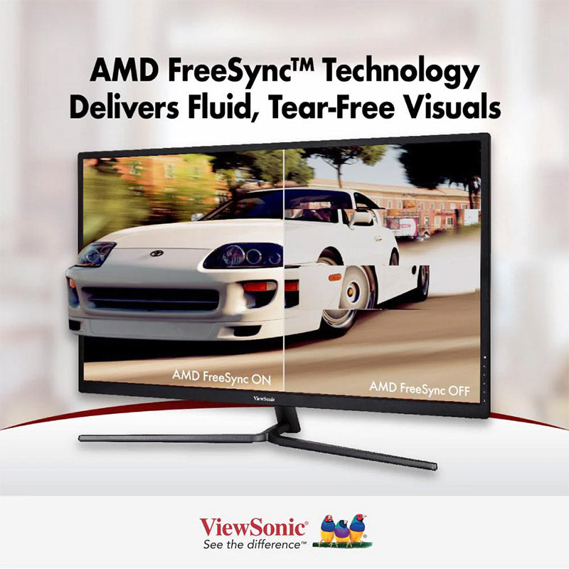 ViewSonic VX3211-4K-MHD 32" 4K Ultra HD 3840x2160 Monitor with 95% NTSC wide Colour Gamut Coverage, HDR10, AMD FreeSync, HDMI and DisplayPort, VA Technology