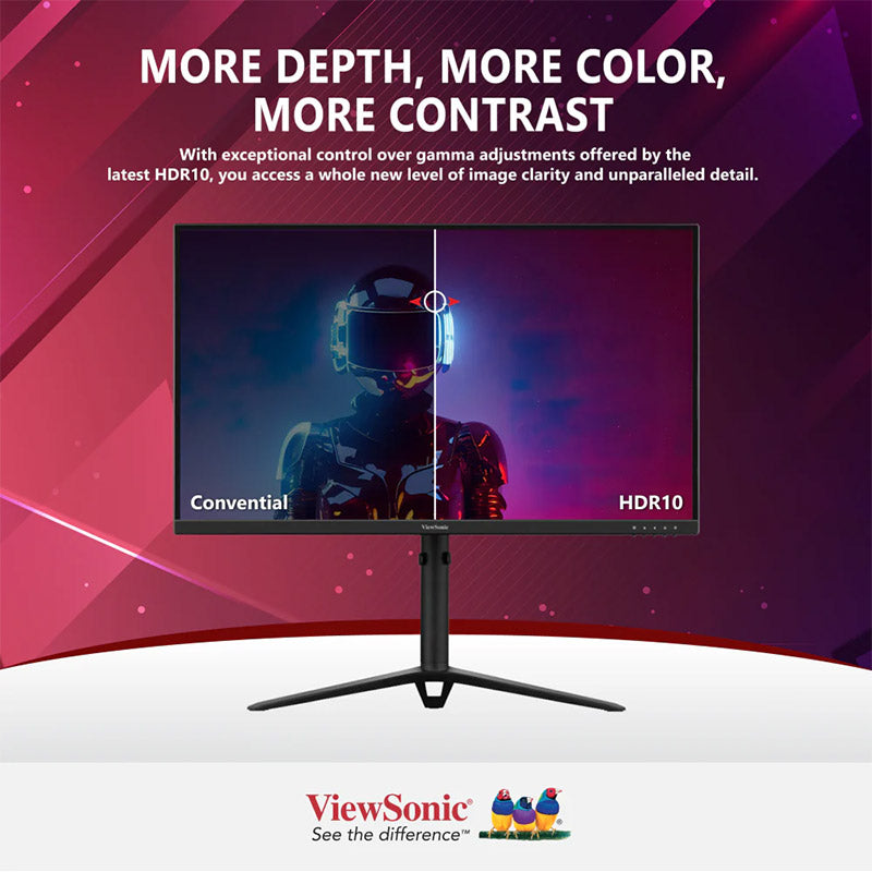 ViewSonic VX2728J-2K 27” 2K 180Hz (OC) Fast IPS Gaming Monitor, 0.5ms, HDR10, AMD FreeSync Premium, VESA Adaptive Sync and clearMR, Ergonomical design