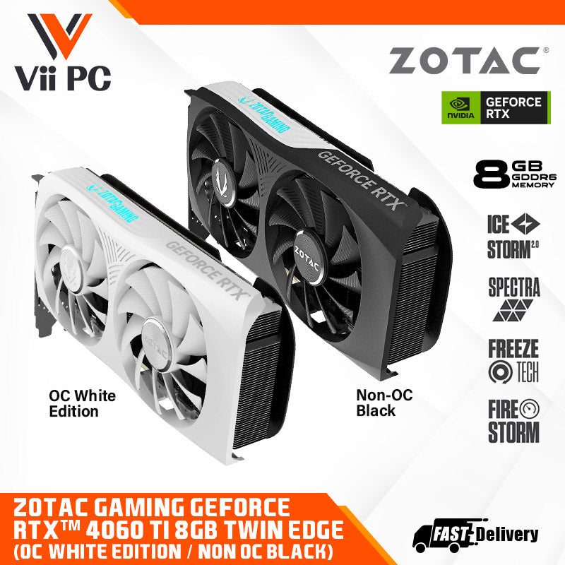 ZOTAC GAMING GeForce RTX 4060 Ti 8GB Twin Edge OC White Edition