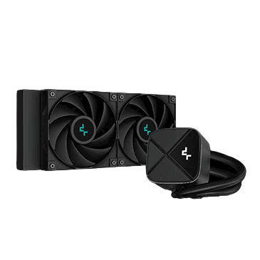 DEEPCOOL LS520S ZERO DARK CPU Liquid Cooler, 240mm, High-Performance FE120 FDB FANS, 4th GEN PUMP Powered AIOs, Hydro Bearing, White LED