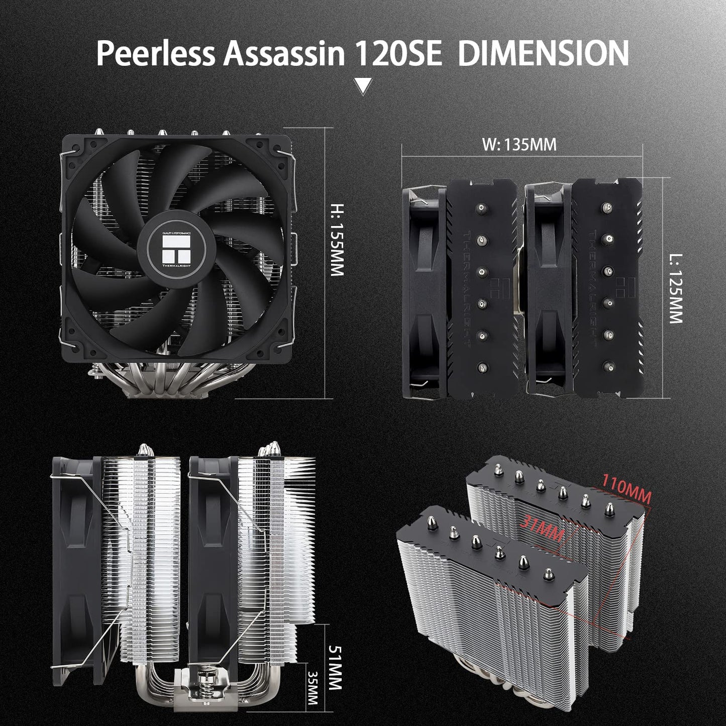 Thermalright Assassin King 120 SE Ventilateur Intel/AMD