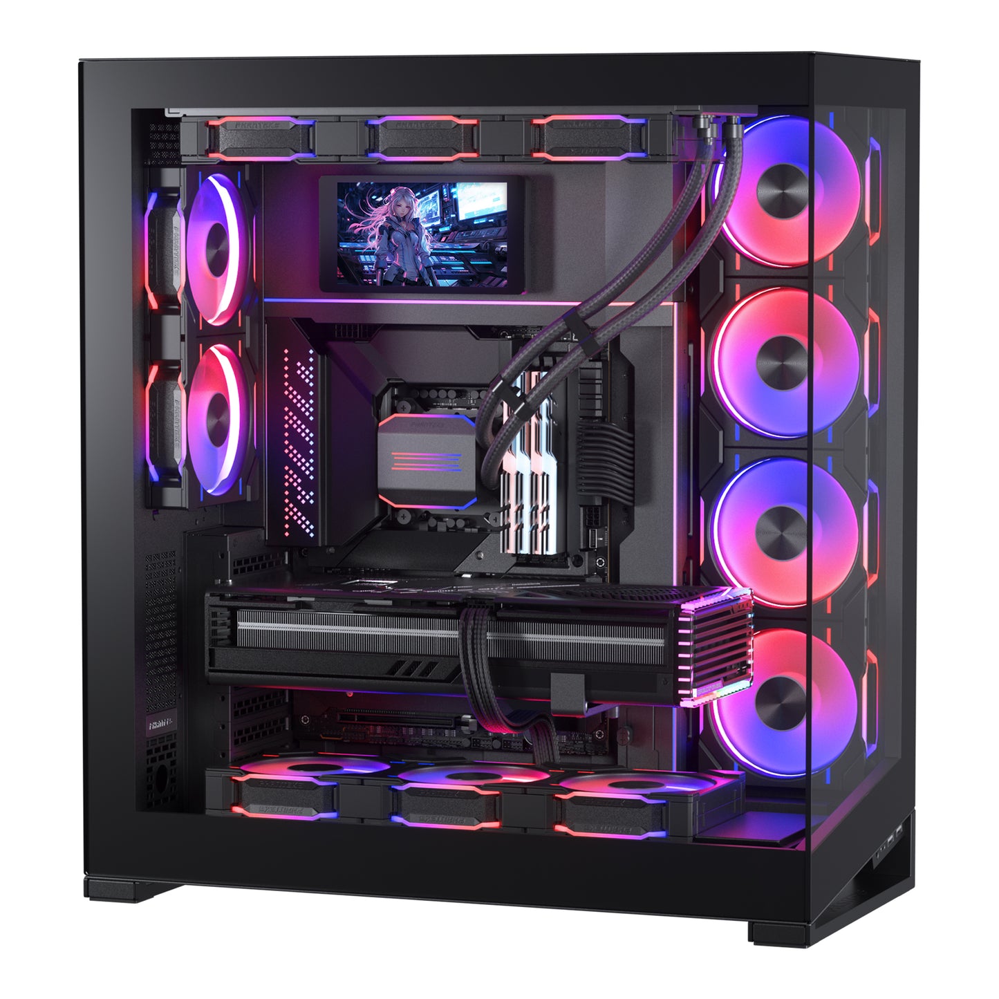PHANTEKS 5.5" HI-RES UNIVERSAL LCD DISPLAY, Magnetic Mounting, 60Hz, 2160x1440, IPS w/LED backlighting, 99%sRGB, Plug and Play, HDMI, FOR PC BLACK/WHITE