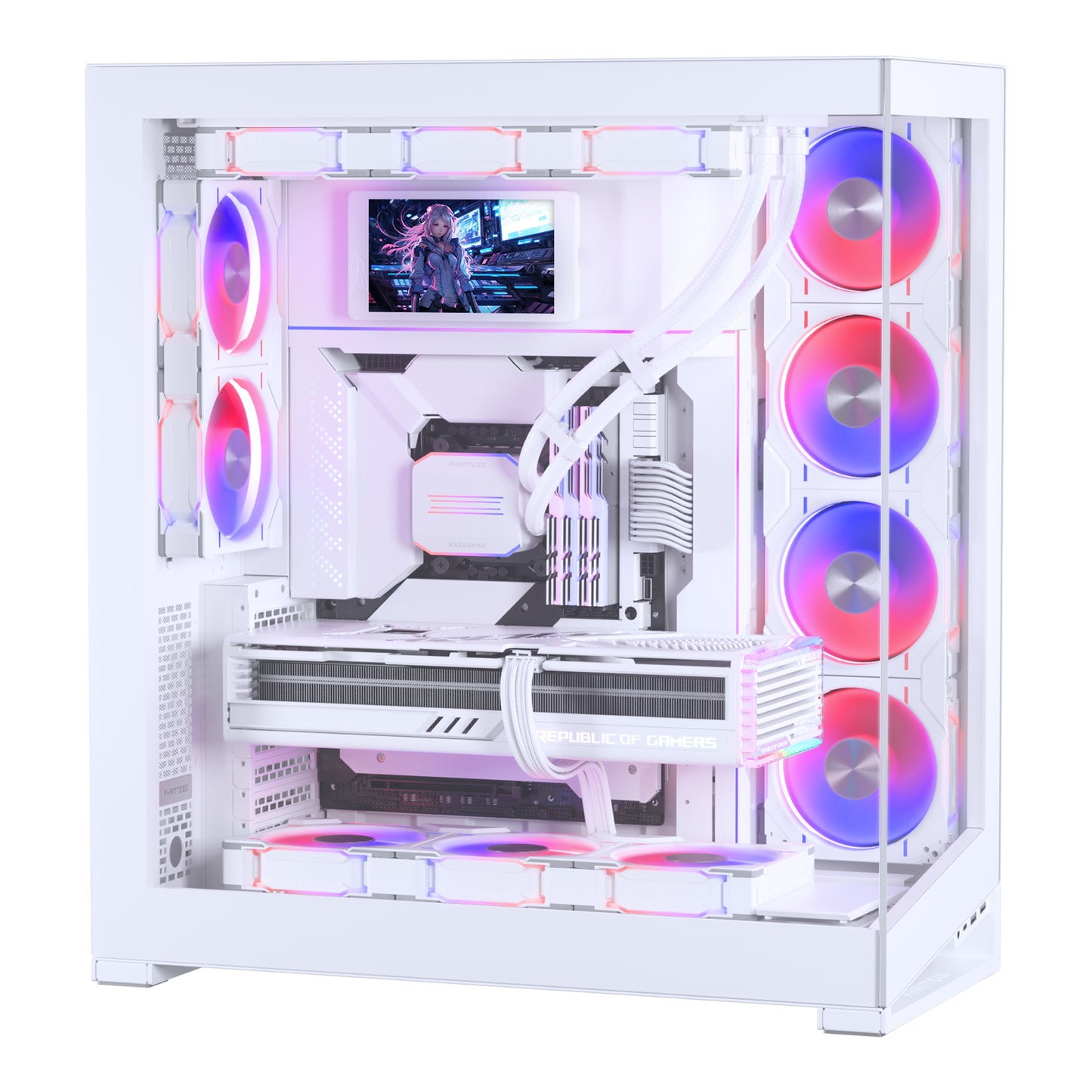 PHANTEKS 5.5" HI-RES UNIVERSAL LCD DISPLAY, Magnetic Mounting, 60Hz, 2160x1440, IPS w/LED backlighting, 99%sRGB, Plug and Play, HDMI, FOR PC BLACK/WHITE