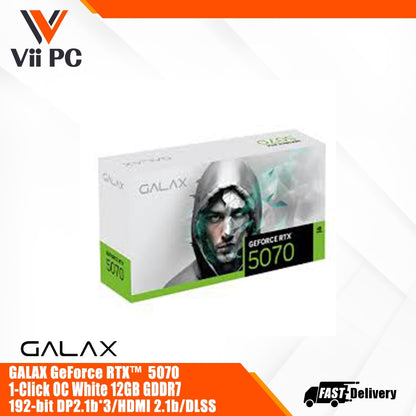 GALAX GeForce RTX™ 5070 1-Click OC White 12GB GDDR7 192-bit DP2.1b*3/HDMI 2.1b/DLSS 4