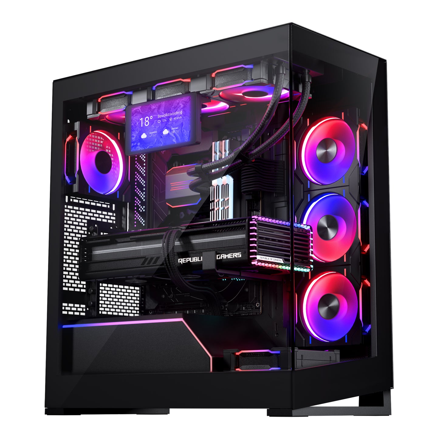 PHANTEKS 5.5" HI-RES UNIVERSAL LCD DISPLAY, Magnetic Mounting, 60Hz, 2160x1440, IPS w/LED backlighting, 99%sRGB, Plug and Play, HDMI, FOR PC BLACK/WHITE