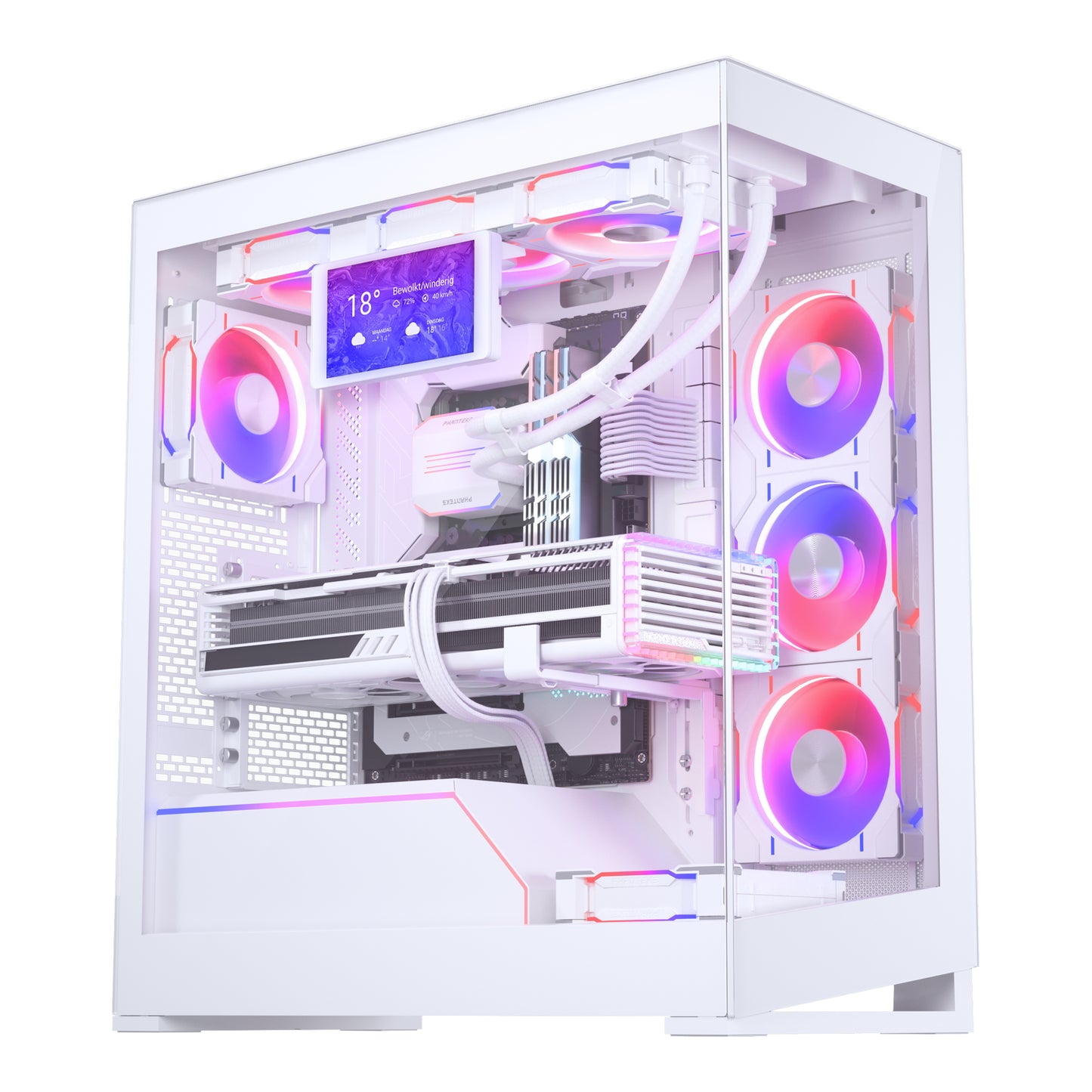 PHANTEKS 5.5" HI-RES UNIVERSAL LCD DISPLAY, Magnetic Mounting, 60Hz, 2160x1440, IPS w/LED backlighting, 99%sRGB, Plug and Play, HDMI, FOR PC BLACK/WHITE