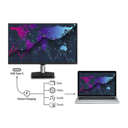 ViewSonic TD2455 24" 1080p IPS 10-Point Multi Touch Screen Monitor with Advanced Dual-Hinge Ergonomics USB C HDMI and DisplayPort Out