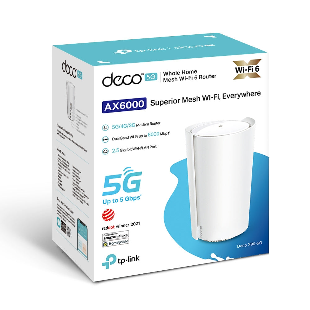 TP-LINK DECO X80-5G Whole Home Wi-Fi 6 AX6000 Gateway