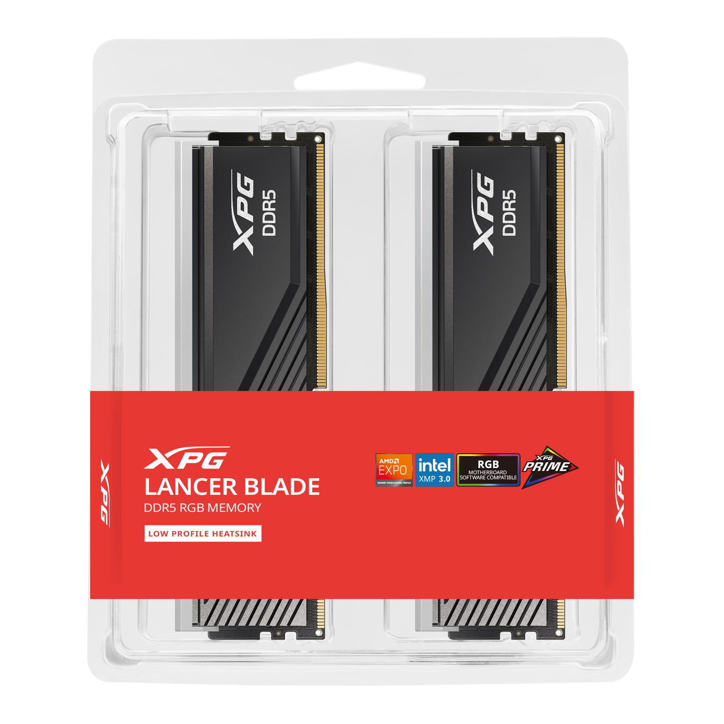 ADATA XPG LANCER RGB DDR5 6000MHz CL30 / XPG LANCER BLADE RGB DDR5 6400MHz CL32 (2x16GB) 32GB XMP/EXPO - BLACK/WHITE