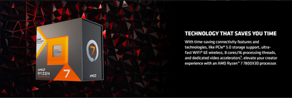 MSI MAG B650 TOMAHAWK WIFI AM5 ATX Motherboard + AMD Ryzen 7 7800X3D (AM5) Processor BUNDLE