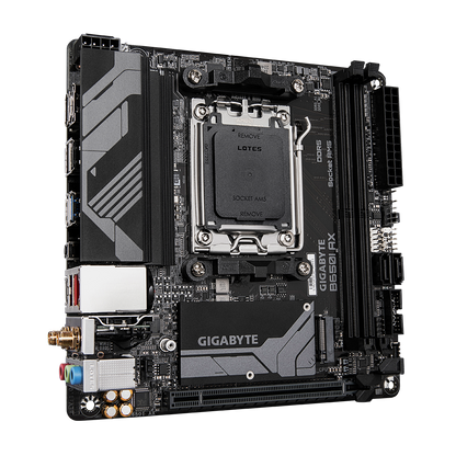 GIGABYTE B650I AX (rev. 1.0) AMD Socket AM5/Wi-Fi 6E/DDR5 Support/NVMe SSD Ready/2.5GbE LAN/ULTRA DURABLE Mini-ITX Motherboard