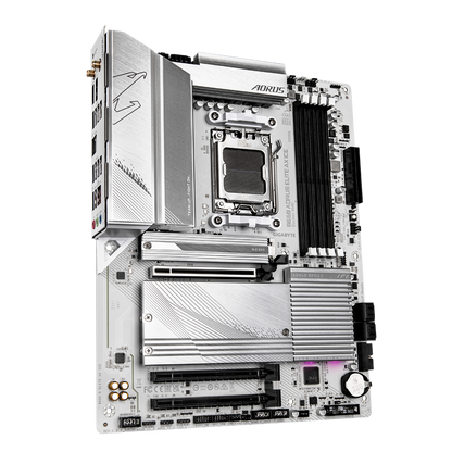 GIGABYTE B650 AORUS ELITE AX ICE AMD Socket AM5/ICE Series/Wi-Fi 6E/DDR5 Support/NVMe SSD Ready/2.5GbE LAN ATX Gaming Motherboard