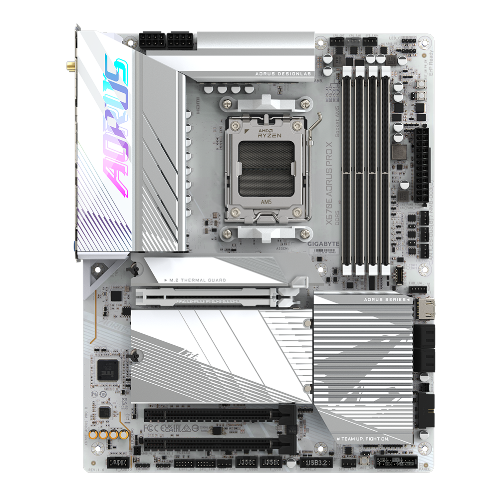 GIGABYTE X670E AORUS PRO X Wi-Fi 7 DDR5 AM5 M.2 PCIe 5.0 x16 slot ATX Gaming Motherboard