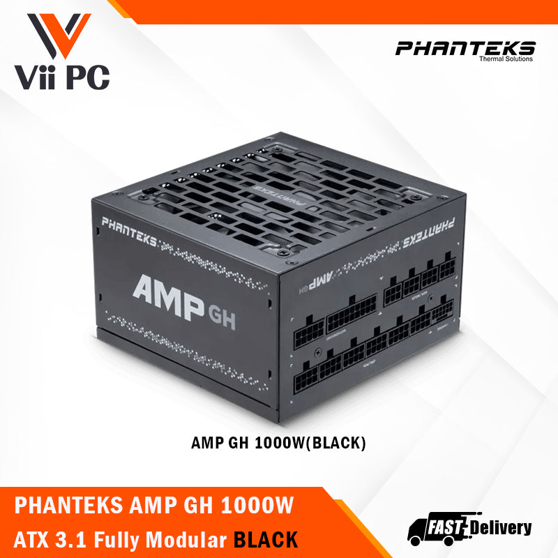 PHANTEKS AMP GH PCIe Gen 5.1 ATX 3.1 Fully Modular PSU (750W/850W/1000W) - BLACK/WHITE