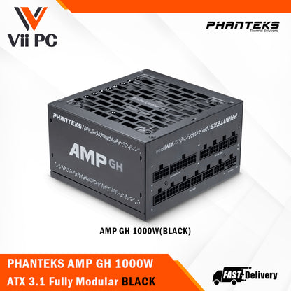 PHANTEKS AMP GH PCIe Gen 5.1 ATX 3.1 Fully Modular PSU (750W/850W/1000W) - BLACK/WHITE