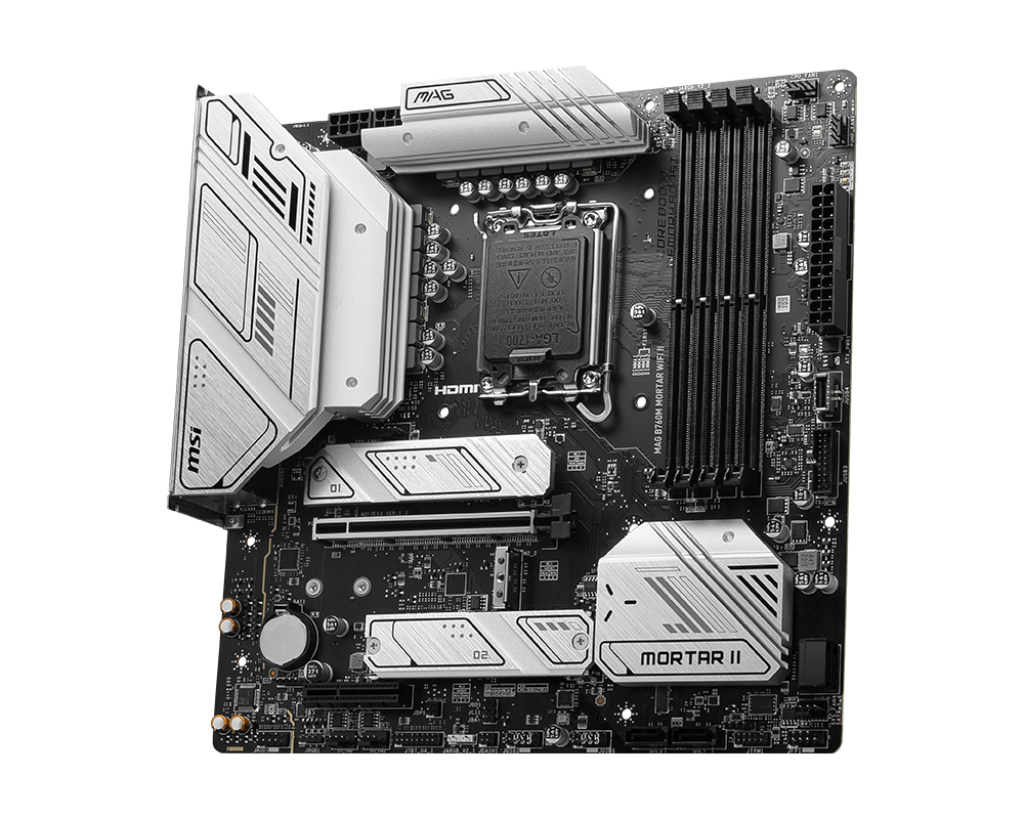 MSI MAG B760M MORTAR WIFI II DDR5 Wi-Fi 6E LGA1700 3x M.2 MATX Motherboard