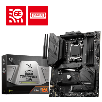 MSI MAG B650 TOMAHAWK WIFI AM5 ATX Motherboard + AMD Ryzen 7 7800X3D (AM5) Processor BUNDLE